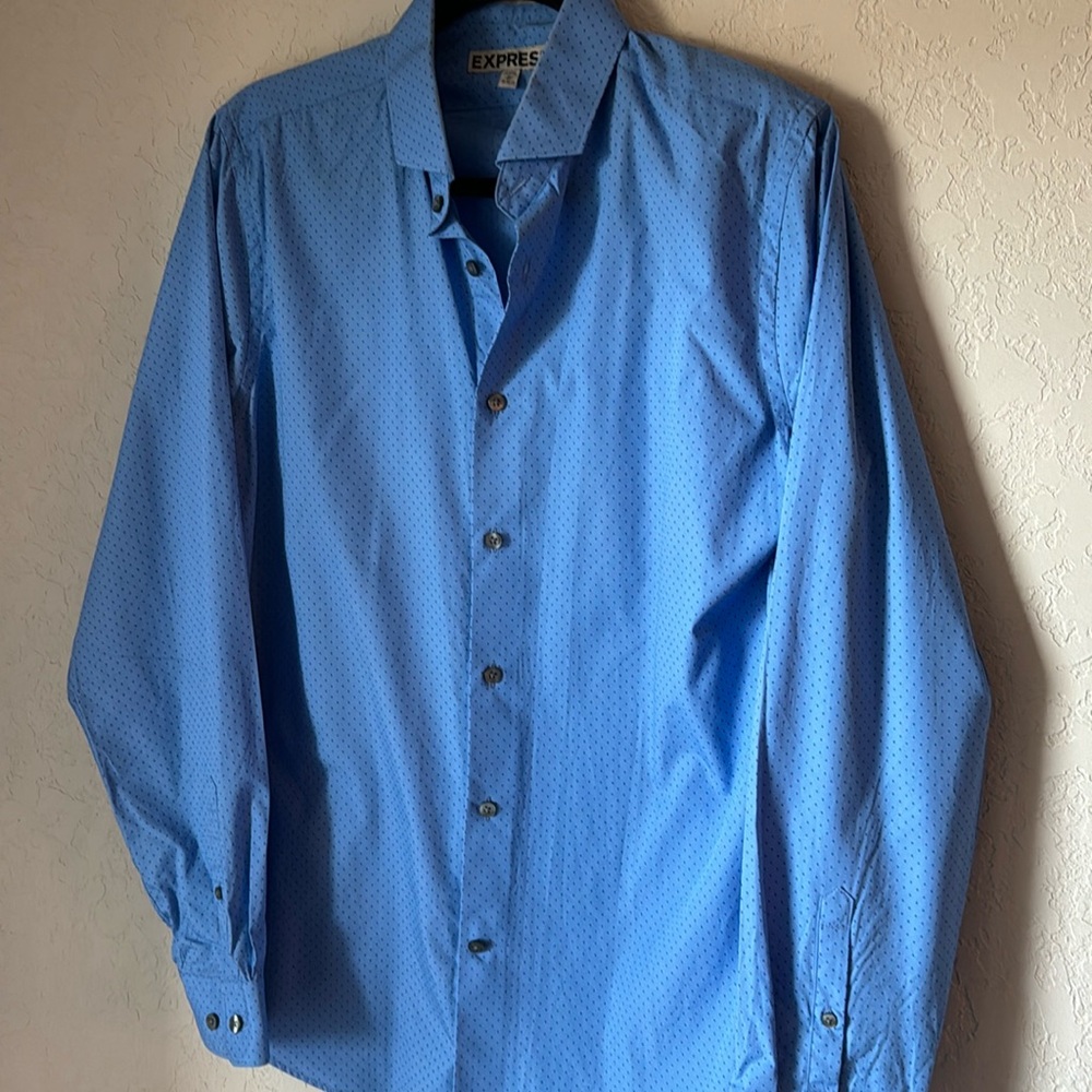 Express Men's Blue Dress Shirt | Button Down | Size M | Work/Formal
